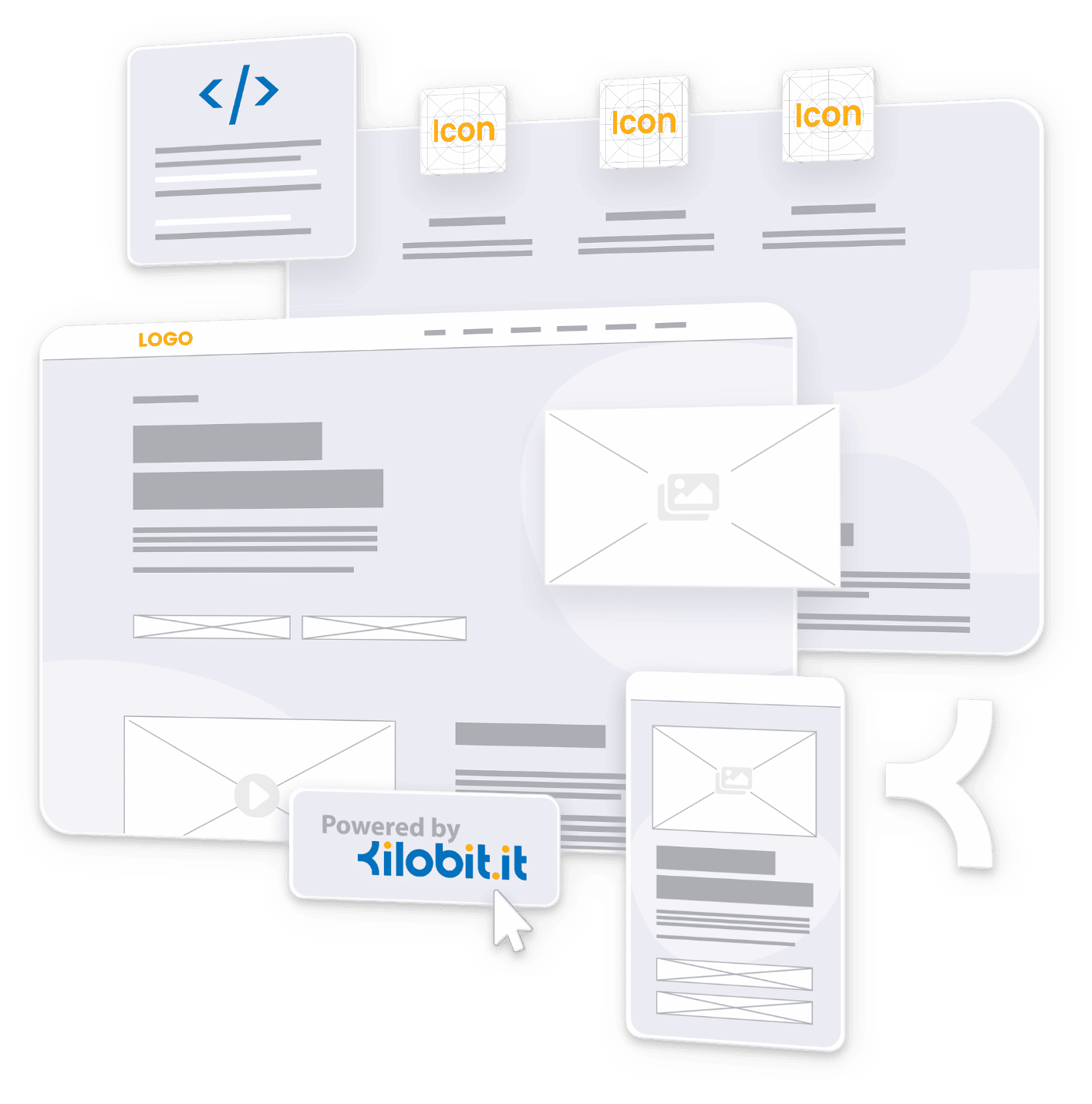 Rappresentazione dei servizi di Kilobit Web Agency Torino