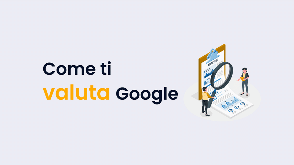 uomo e donna con lente analizzano come posizionarsi su google