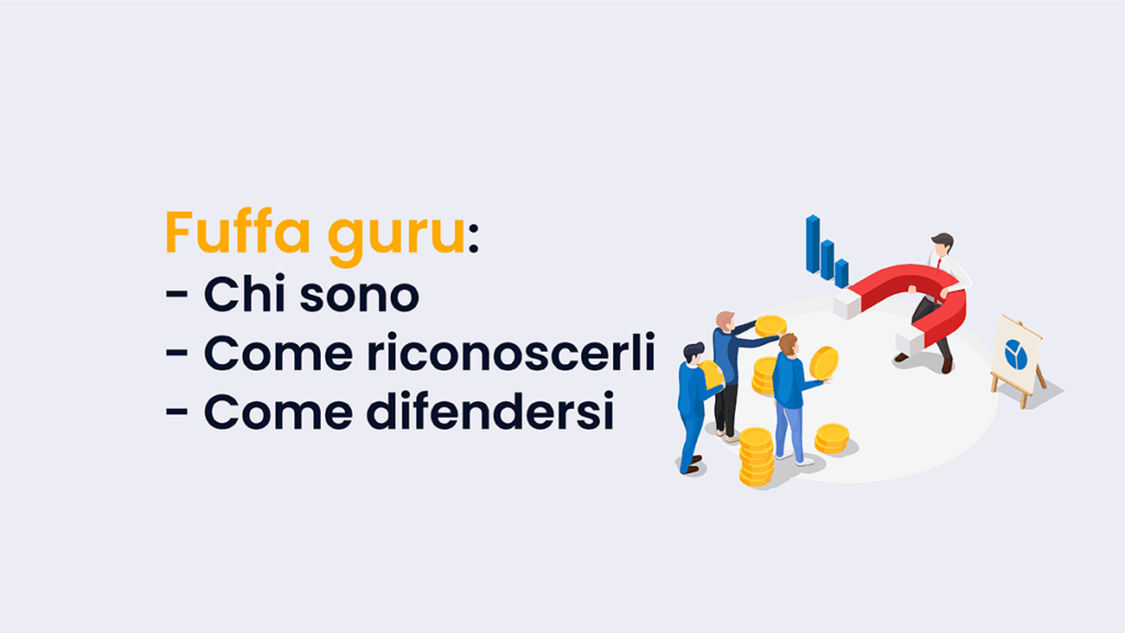 uomo con calamita attira persone e denaro fuffa guru