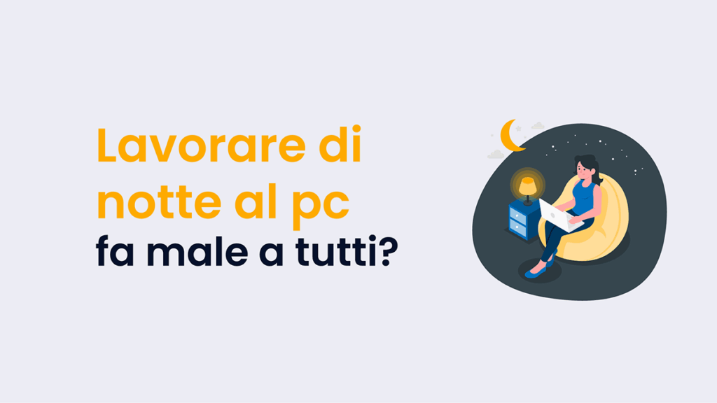 professionista digitale lavoro notturno da casa