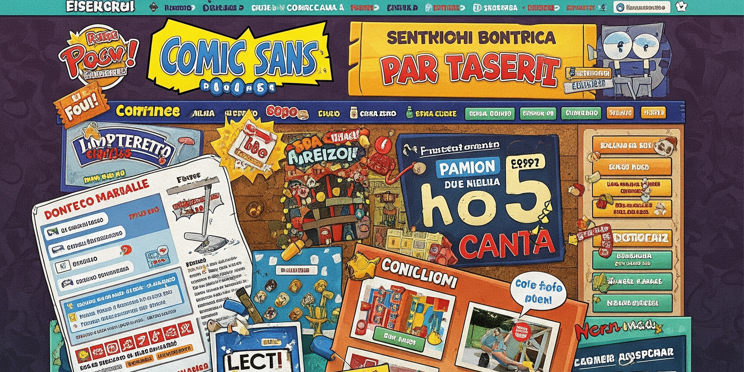 interfaccia utente sito fatta male