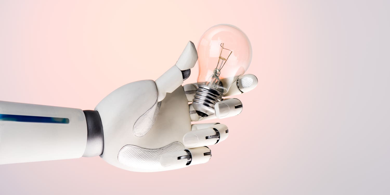 mano robotica lampadina agenti ai