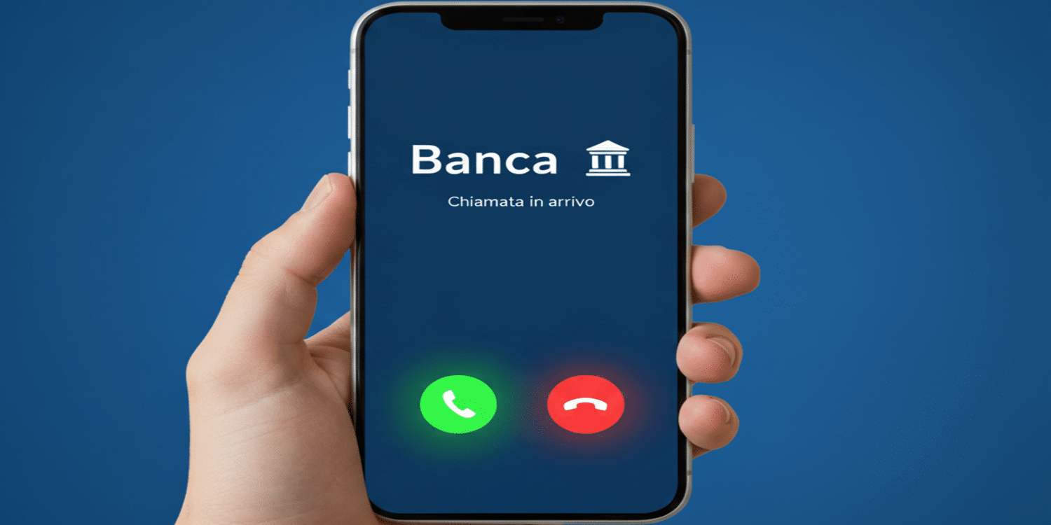 mano tiene smartphone chiamata truffe telefoniche banca