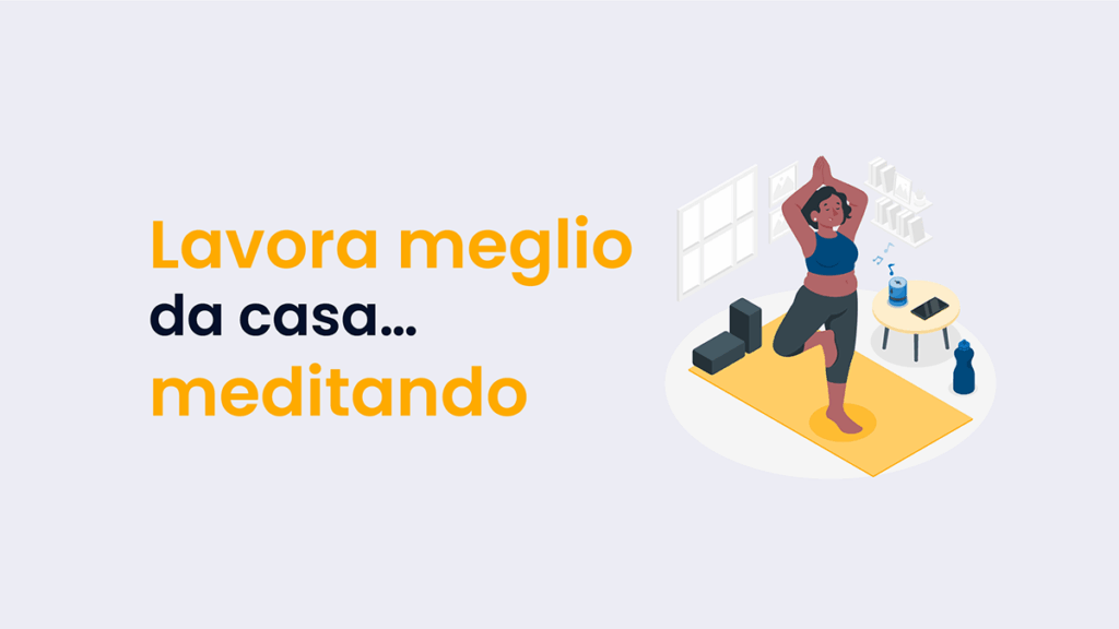 donna allena meditazione lavora da casa online