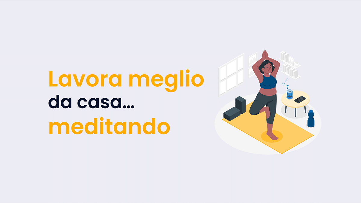 donna allena meditazione lavora da casa online
