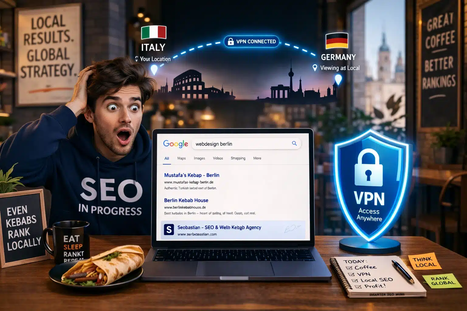 Checklist professionale per testare le SERP con VPN dal paese target